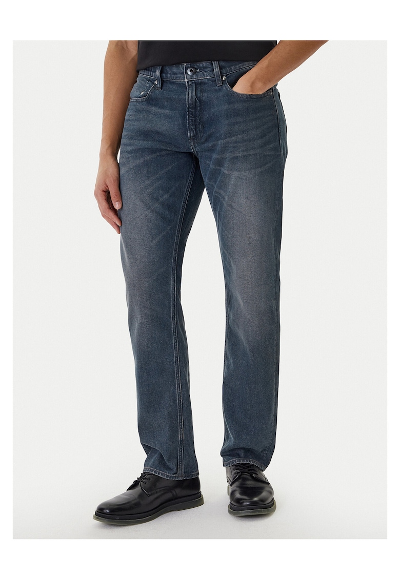 Blugi barbati - RAW - gri - bumbac - fermoar - Gri