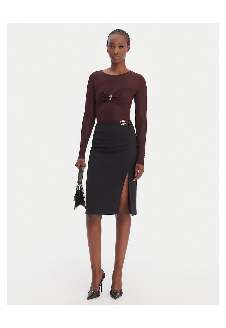 Fusta creion neagra - poliester - fermoar