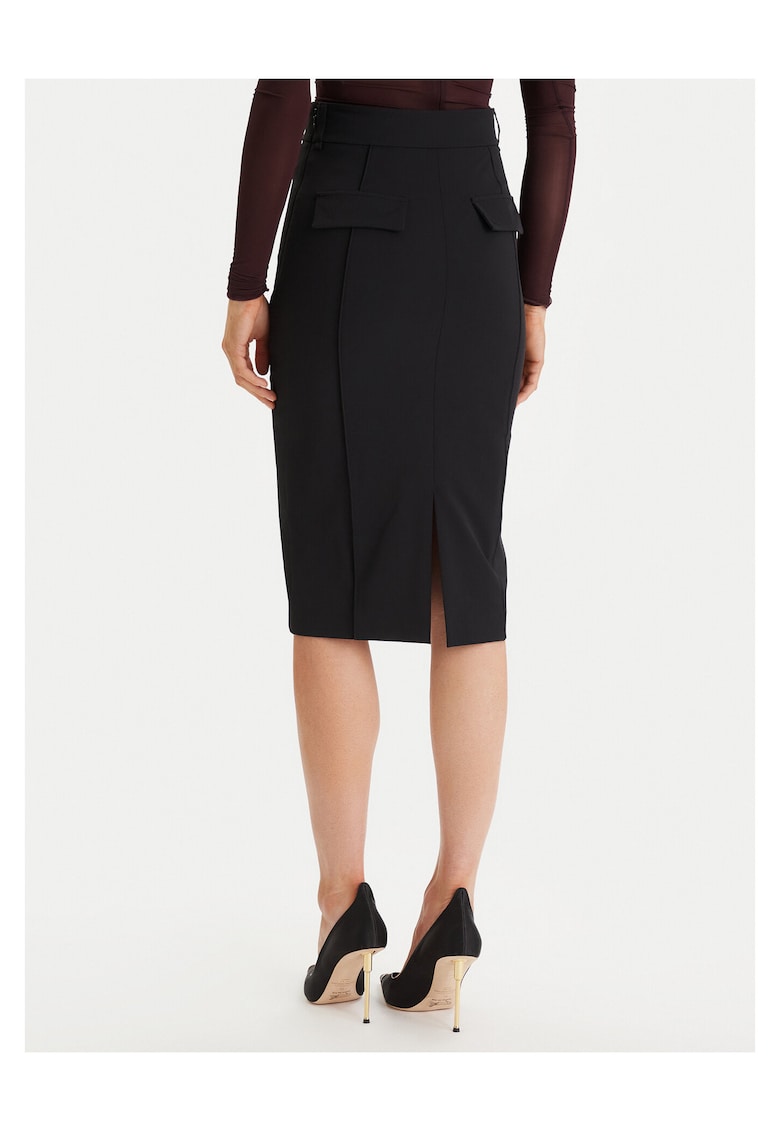 Fusta creion - neagra - poliamida - fermoar