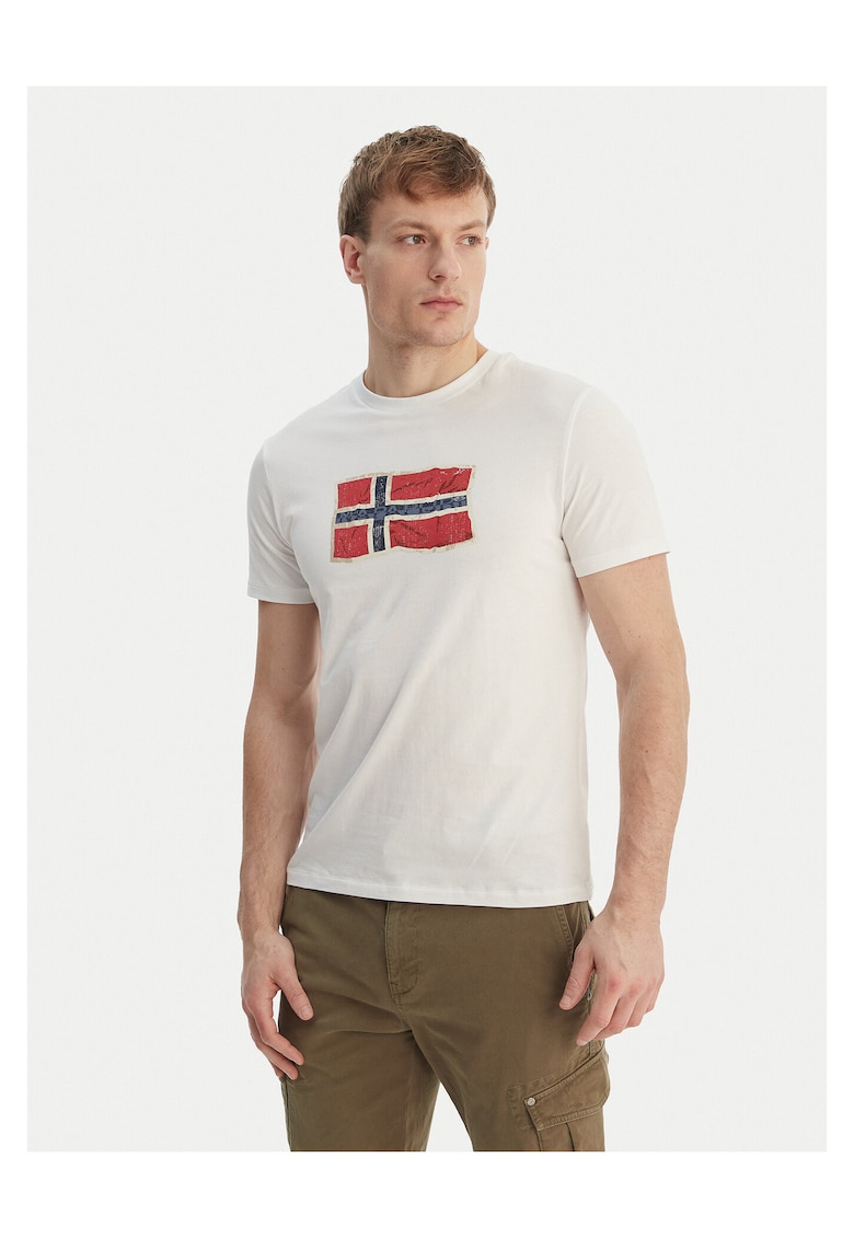 Tricou Barbati - din Bumbac - Alb