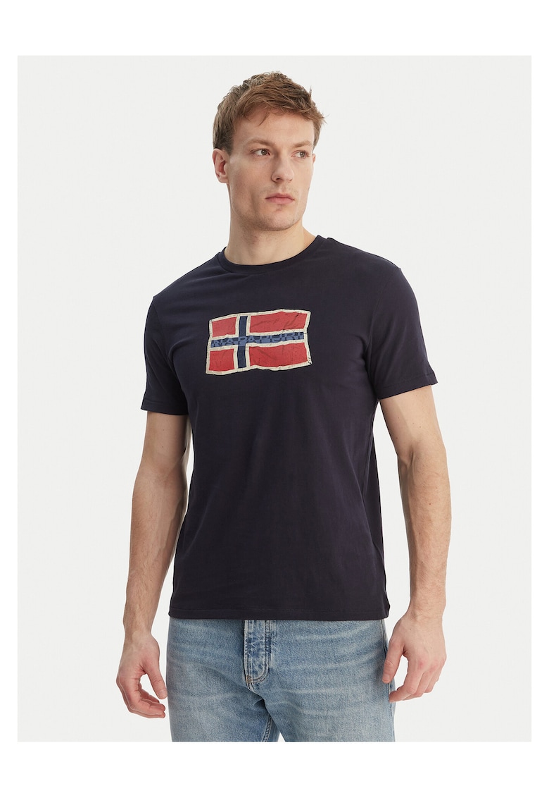 Tricou Barbati - din Bumbac Bleumarin