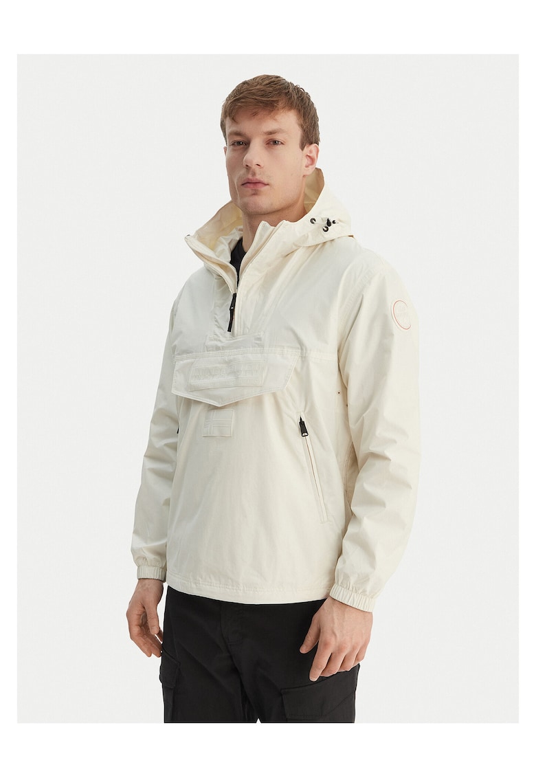 Geaca hanorac unisex - lejer - ecru - poliamida -