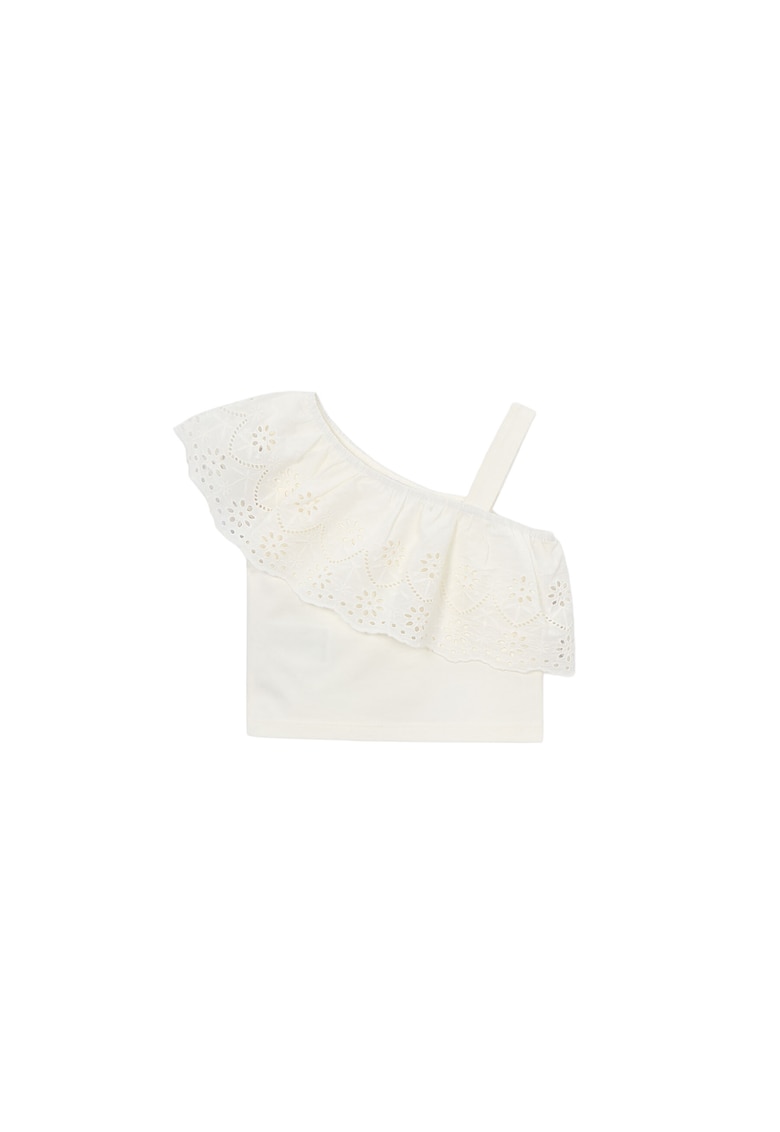 Tricou copii - Ecru - bumbac - pentru fete