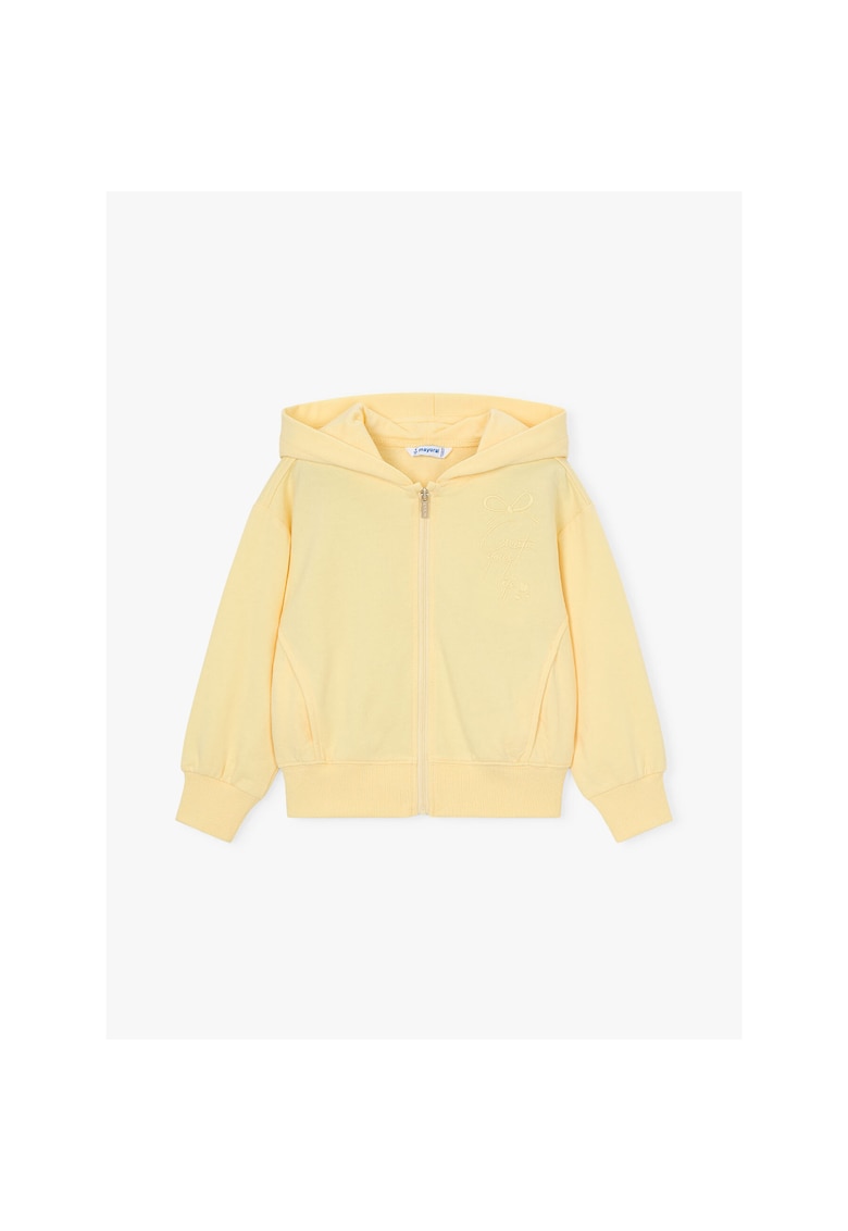 Bluza copii - galben - bumbac/poliester/elastan - fermoar