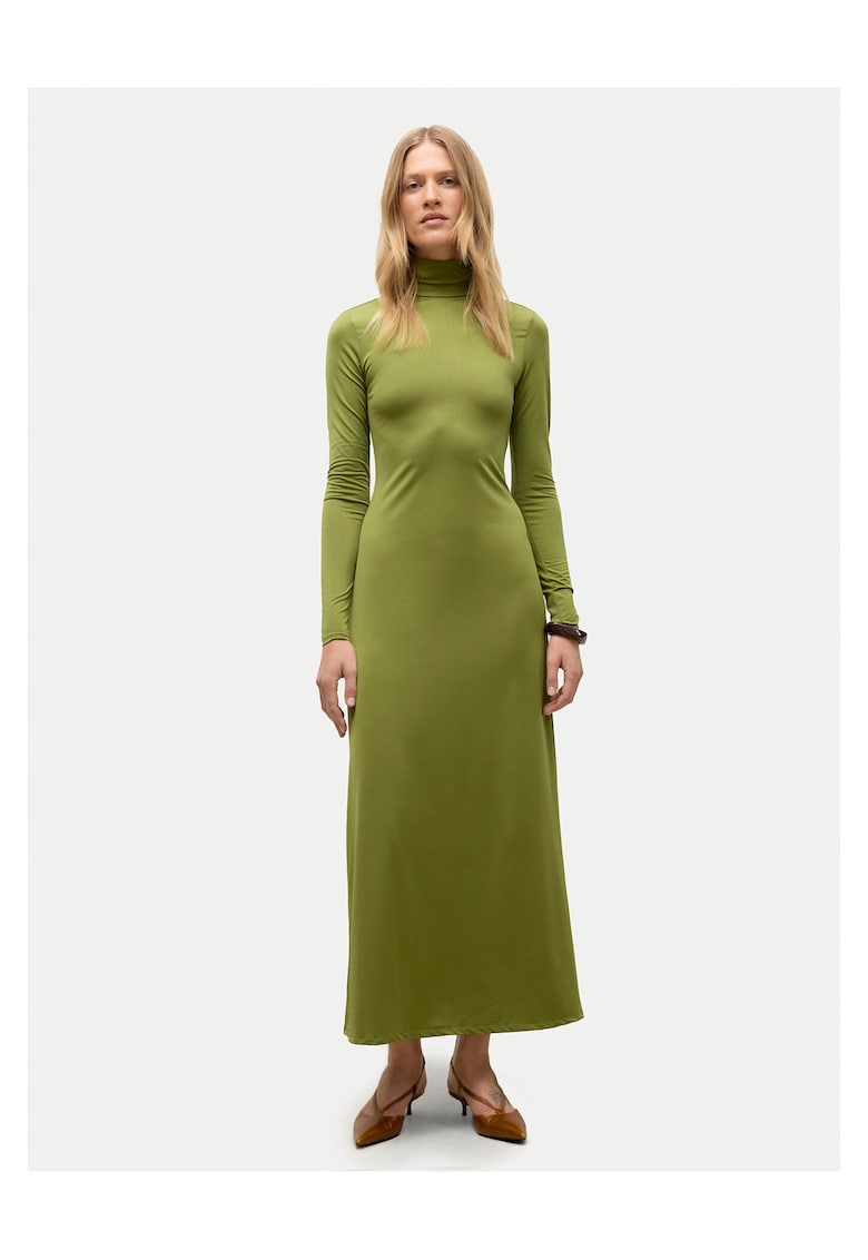 Rochie casual - verde - poliester reciclat - Verde