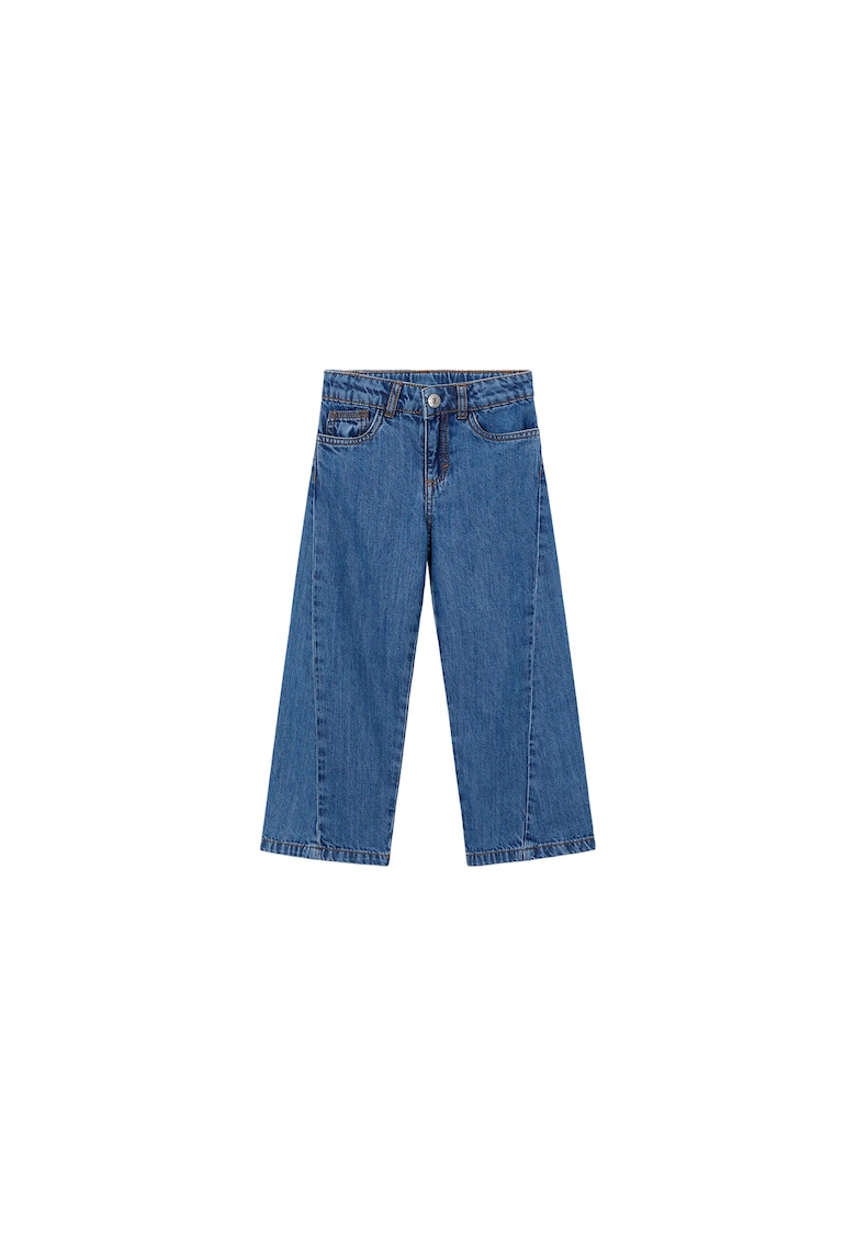Blugi fete - talie inalta - bleumarin - bumbac/lyocell