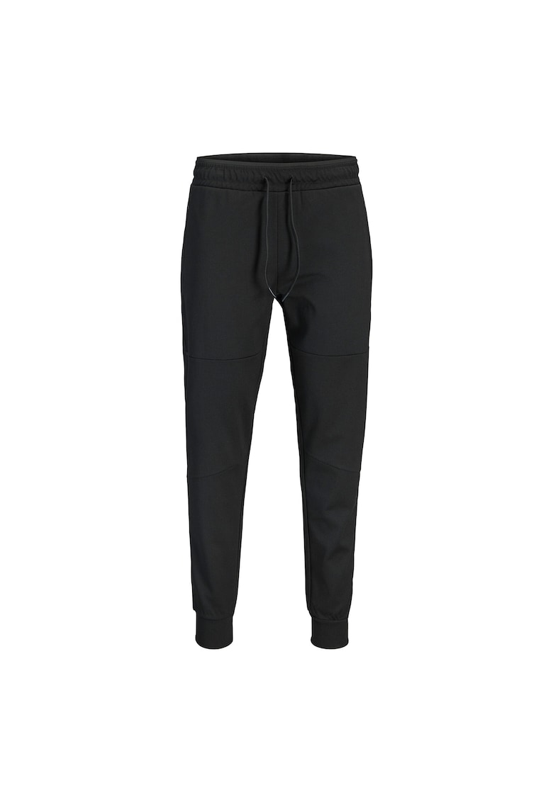 Pantaloni sport barbati - negru - 76% poliester reciclat - 21% bumbac -