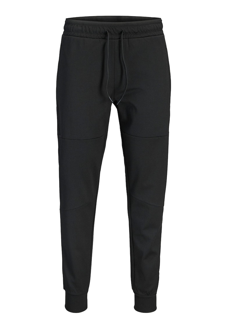 Pantaloni de trening barbati - poliester/bumbac - negru