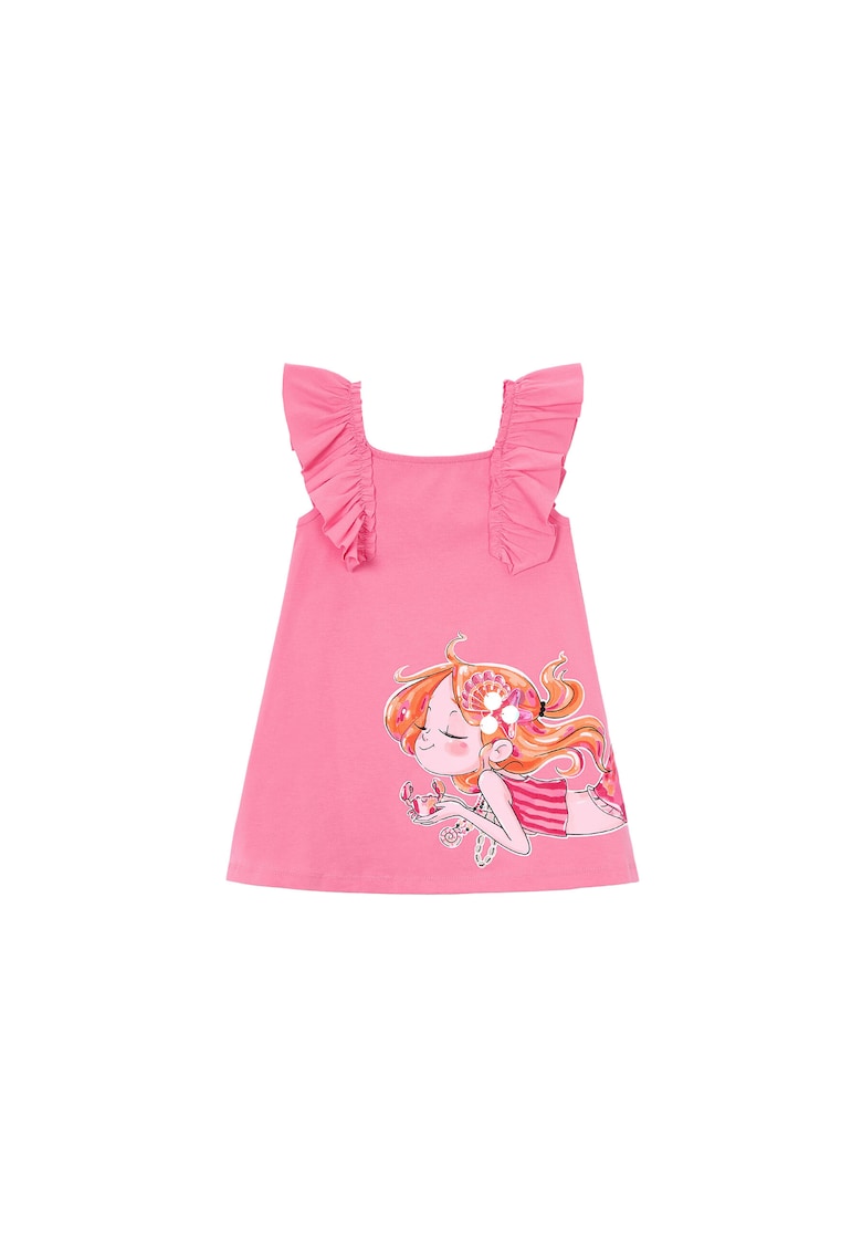 Rochie de vara - bumbac - roz - pentru fete