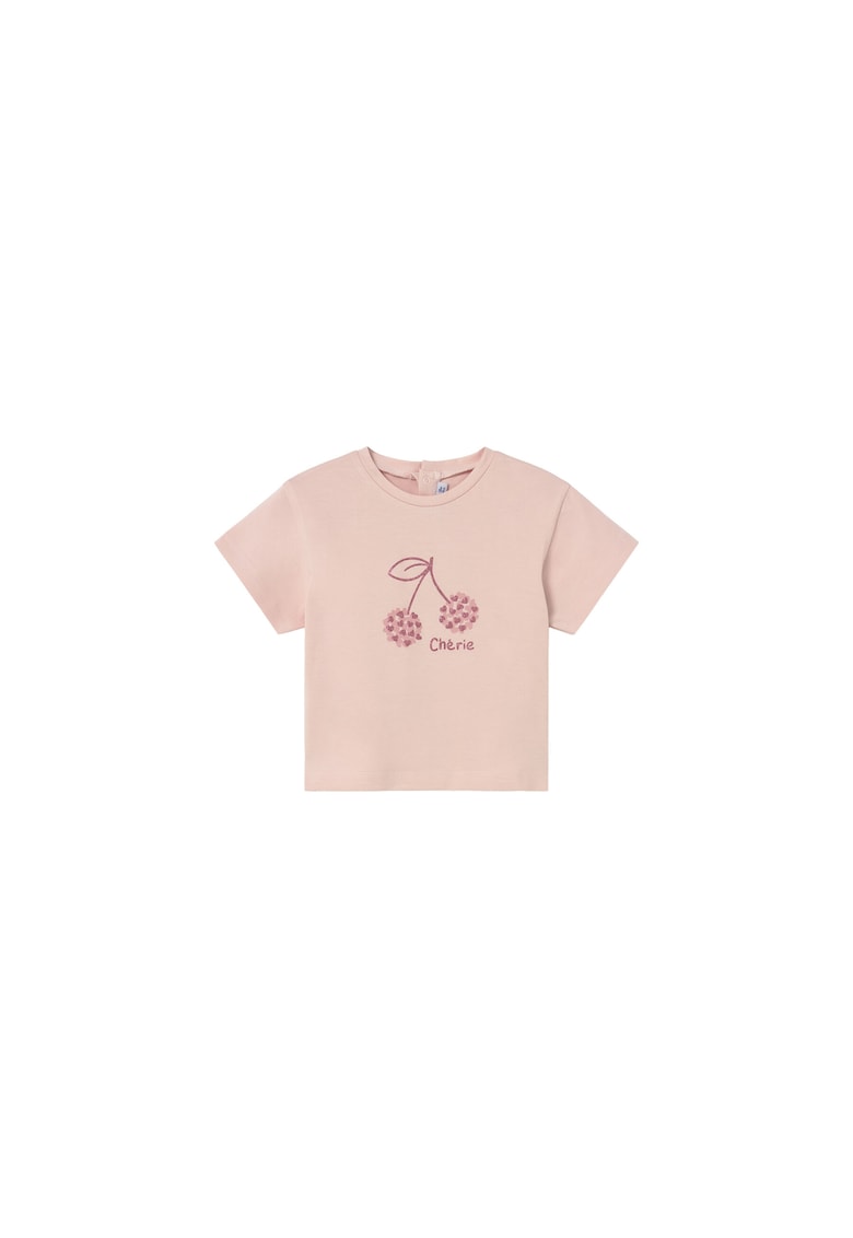 Tricou copii - bumbac - roz - 95% bumbac - 5% elastan -