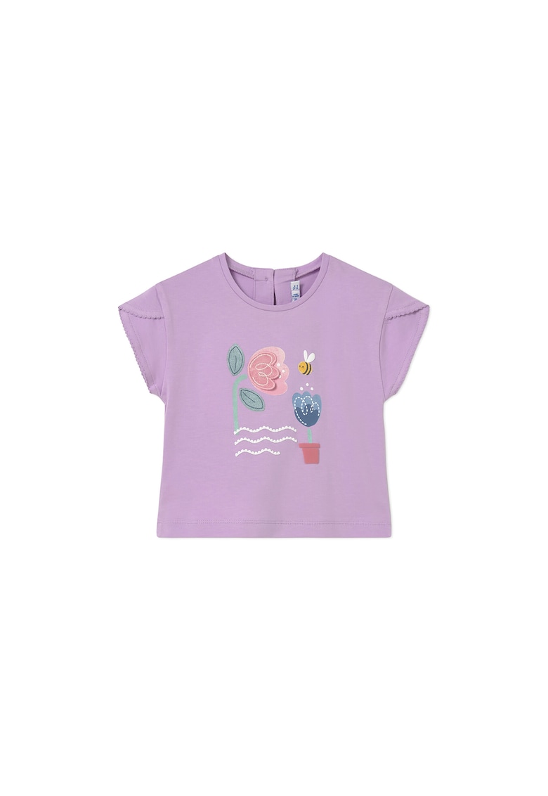 Tricou copii - bumbac - violet - 95% bumbac - 5% elastan