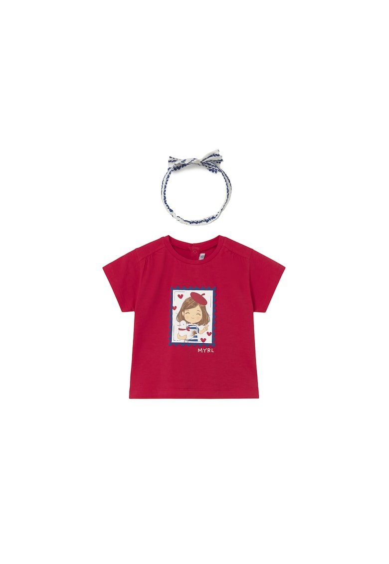 Tricou copii - bumbac - rosu - 95% bumbac - 5% elastan