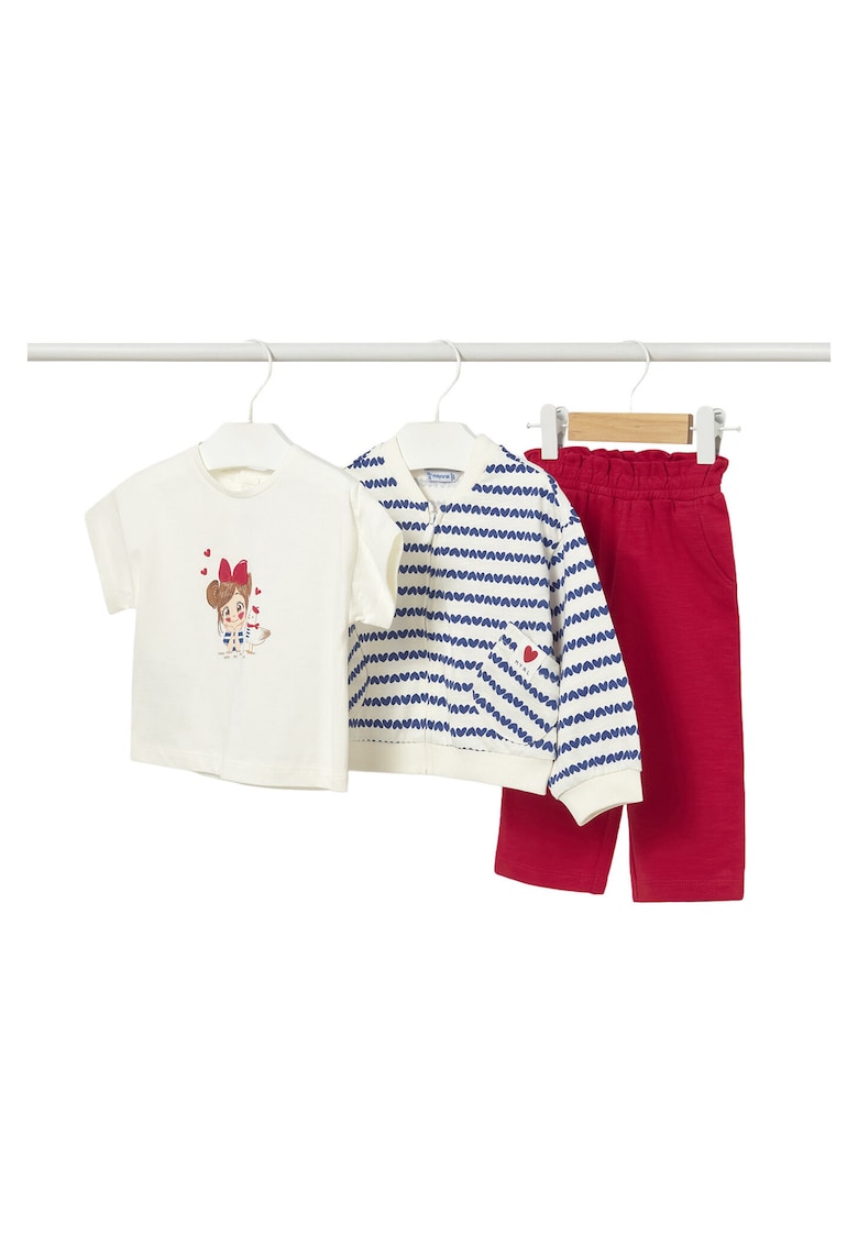 Compleu copii - set pentru fete - dungi - bumbac - Multicolor