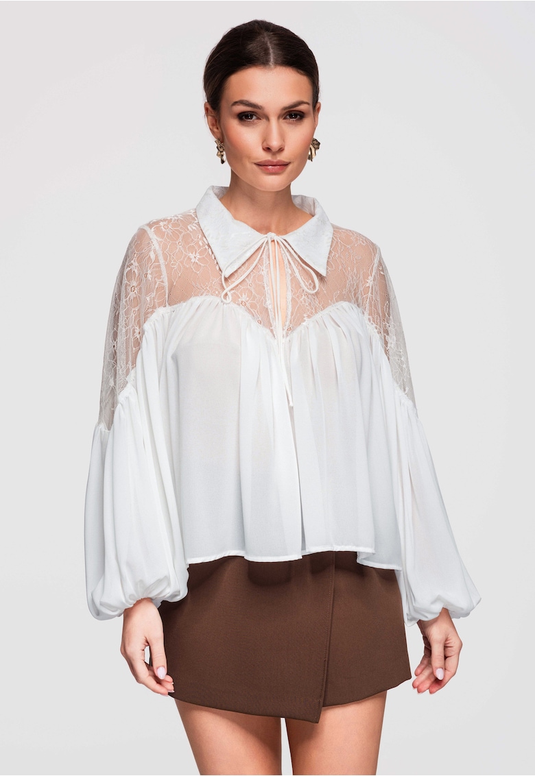 Bluza cu dantela OW-TS-E0026 - Alb