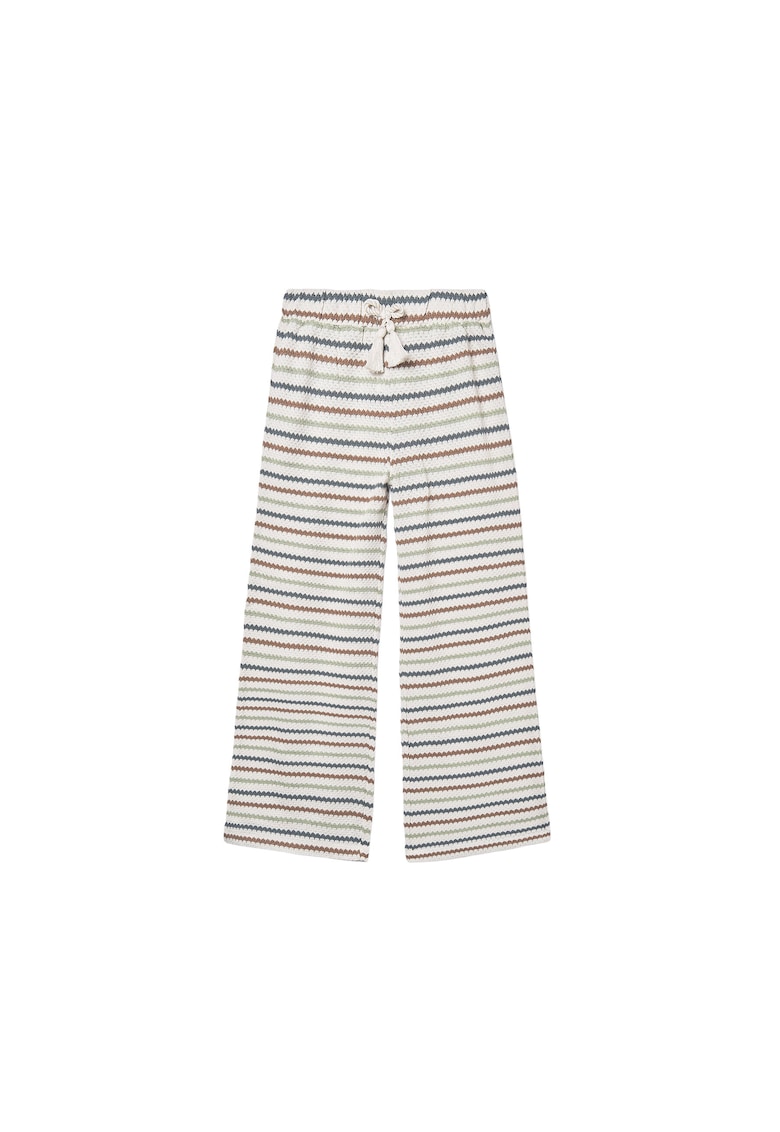 Pantaloni tricotati fete - bumbac/poliester/viscoza - multicolor