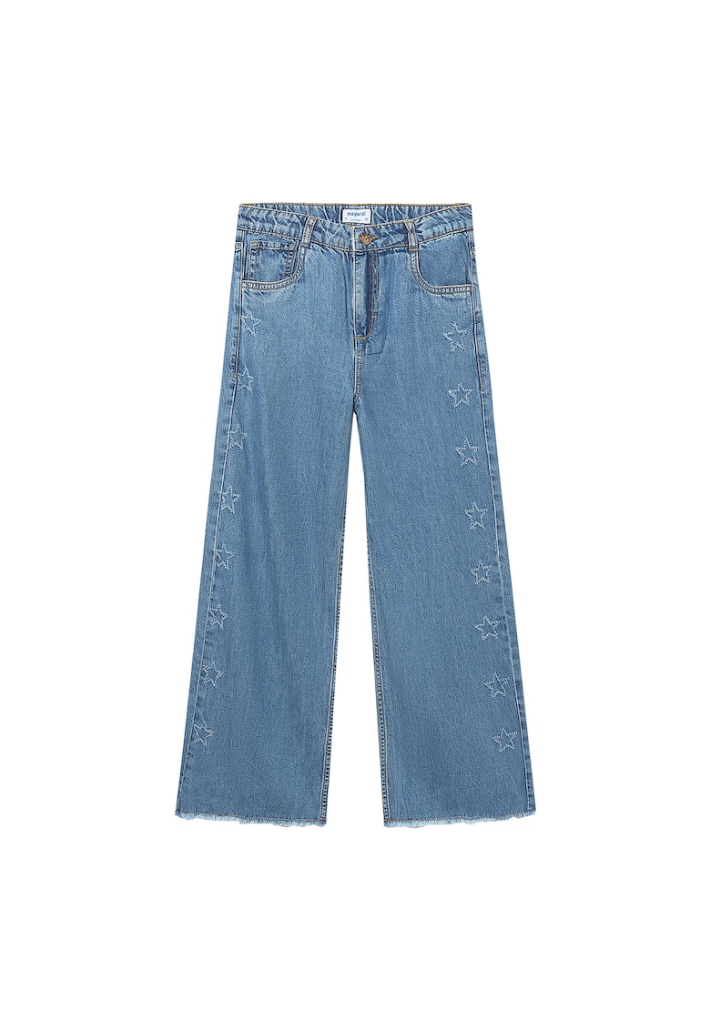 Pantaloni fete - blugi - albastri - bumbac