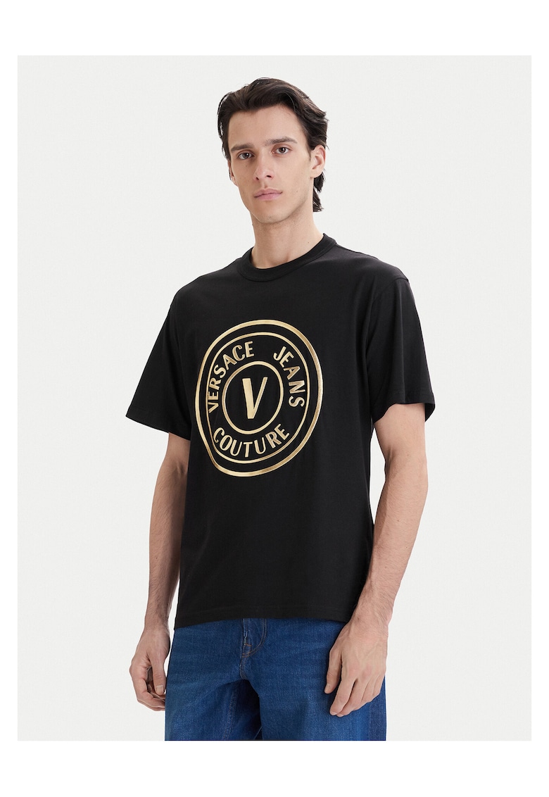 Tricou Negru din Bumbac Versace - Negru