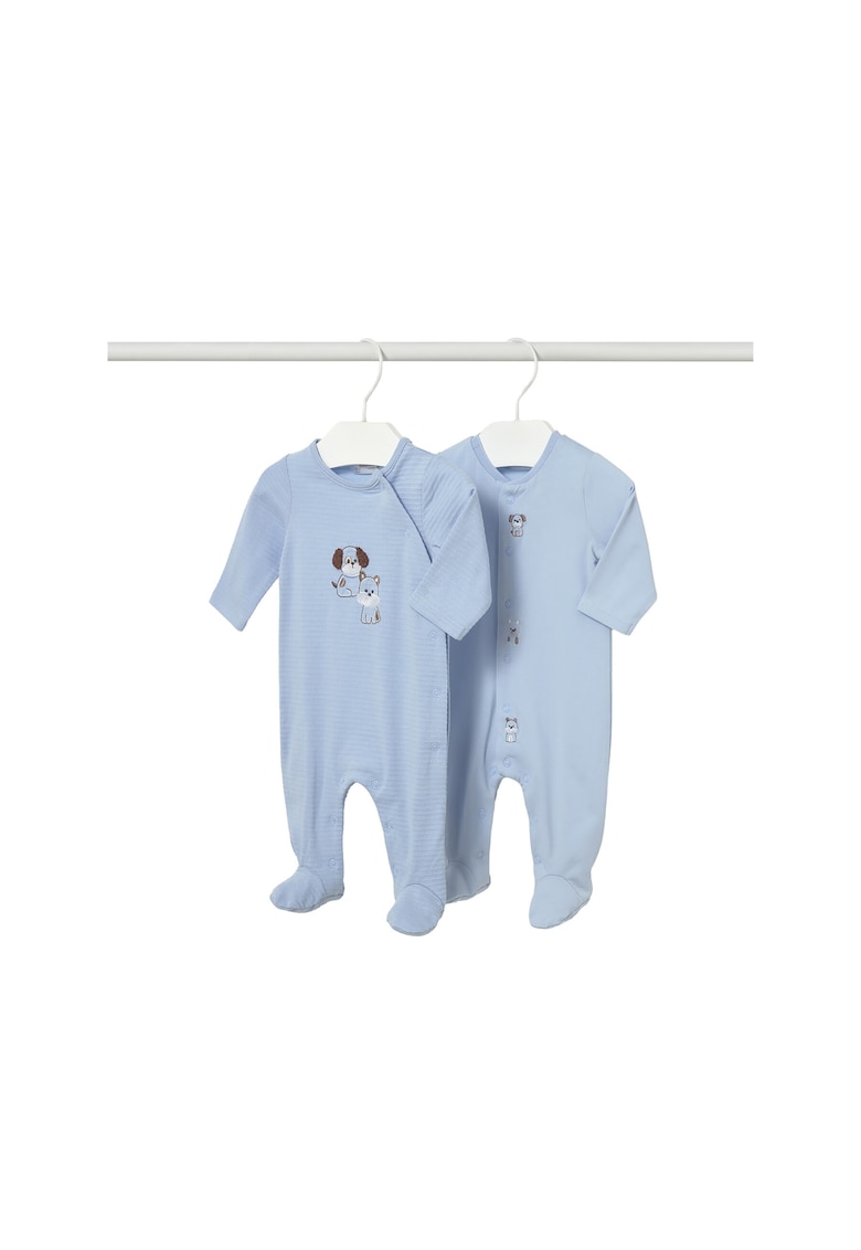 Set salopeta baiat - bumbac - albastru - 90% bumbac - 10% elastan -