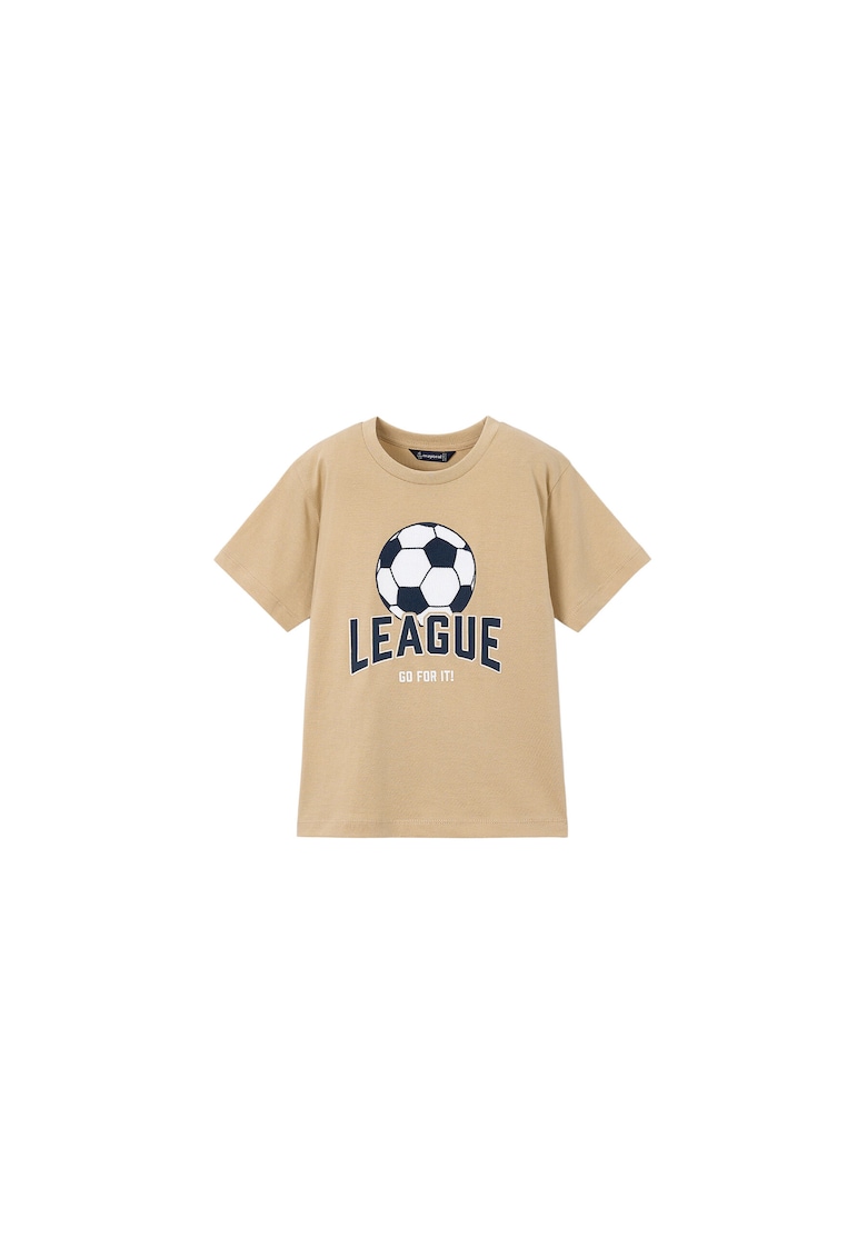 Tricou pentru baieti - bumbac - bej