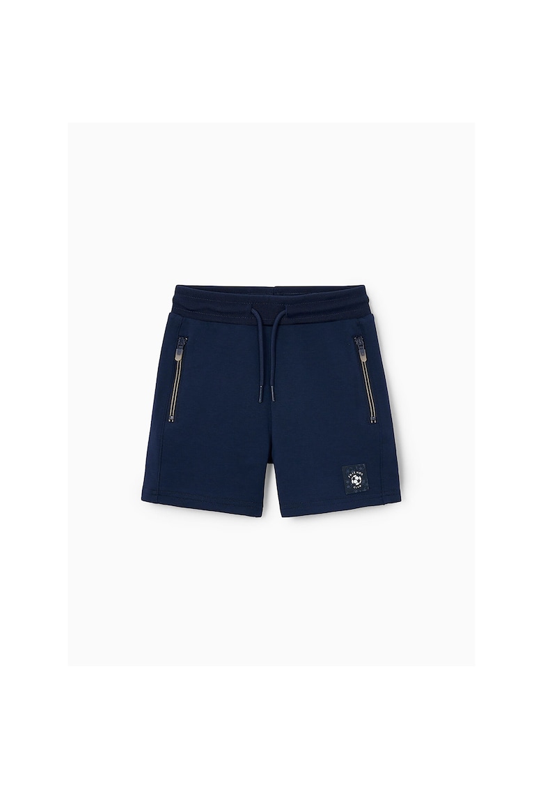 Pantaloni scurti copii - bleumarin - bumbac si poliester - elastic