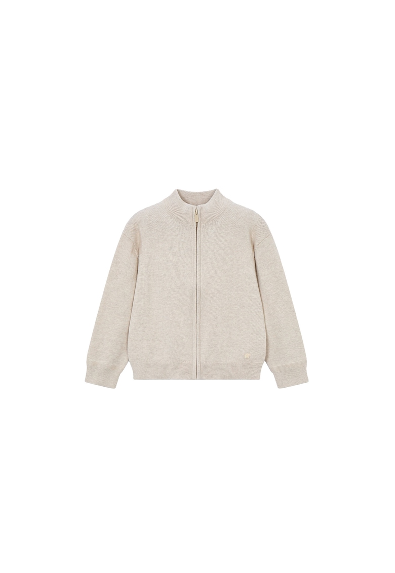 Cardigan copii - fermoar - bumbac - bej
