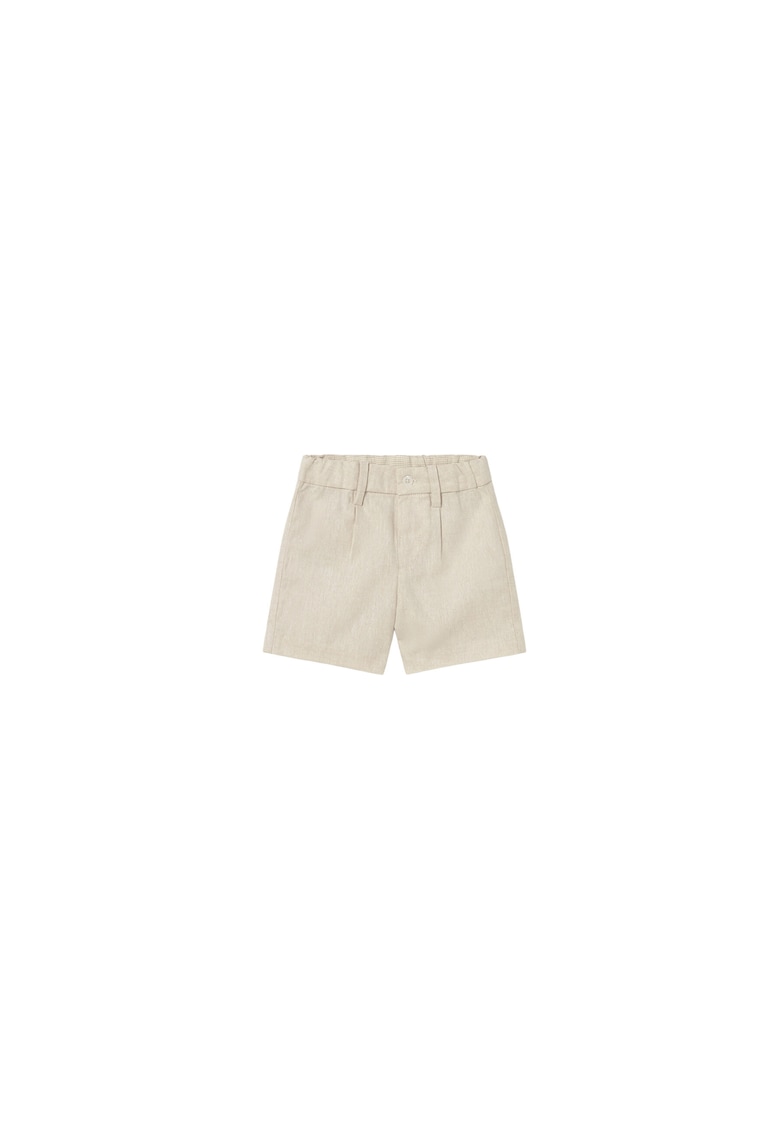 Pantaloni scurti copii - bumbac - bej - elastic