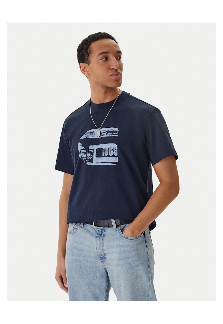 Tricou barbati - RAW - bumbac organic - bleumarin - Bleumarin