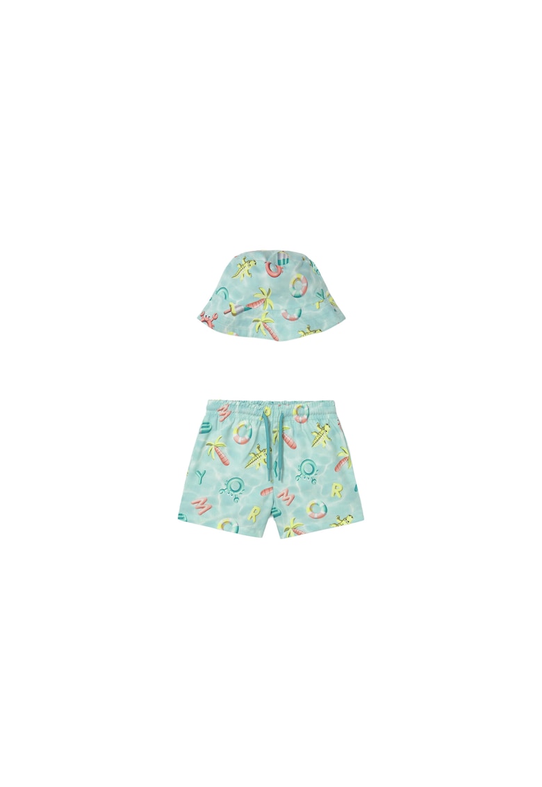 Costum de baie copii - turcoaz - poliester