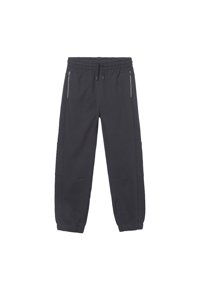 Pantaloni de trening pentru baieti - bumbac/poliester - negru