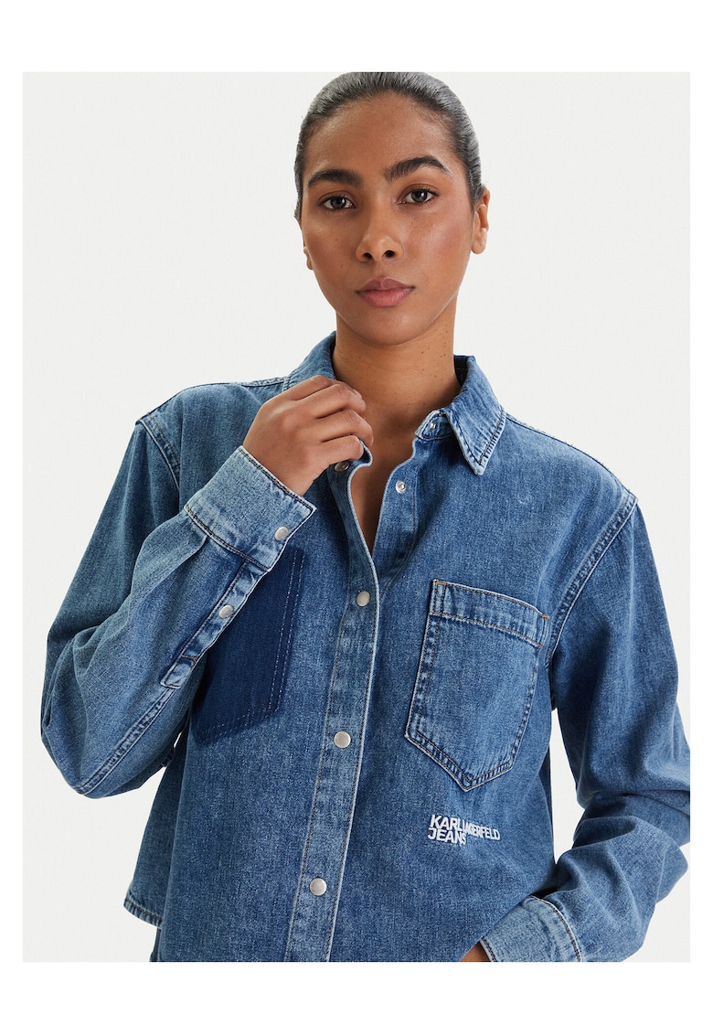 Camasa din denim - bumbac - albastru