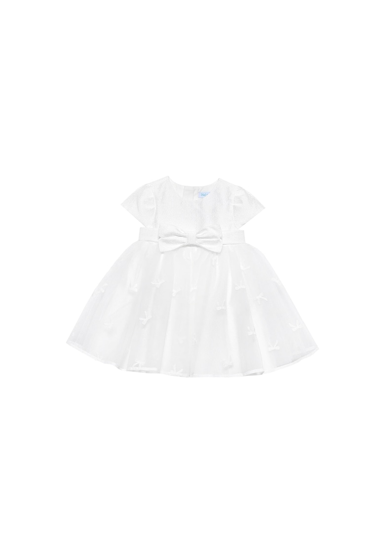 Rochie fete - fermoar - ecru - 72% poliester - 28% poliamida