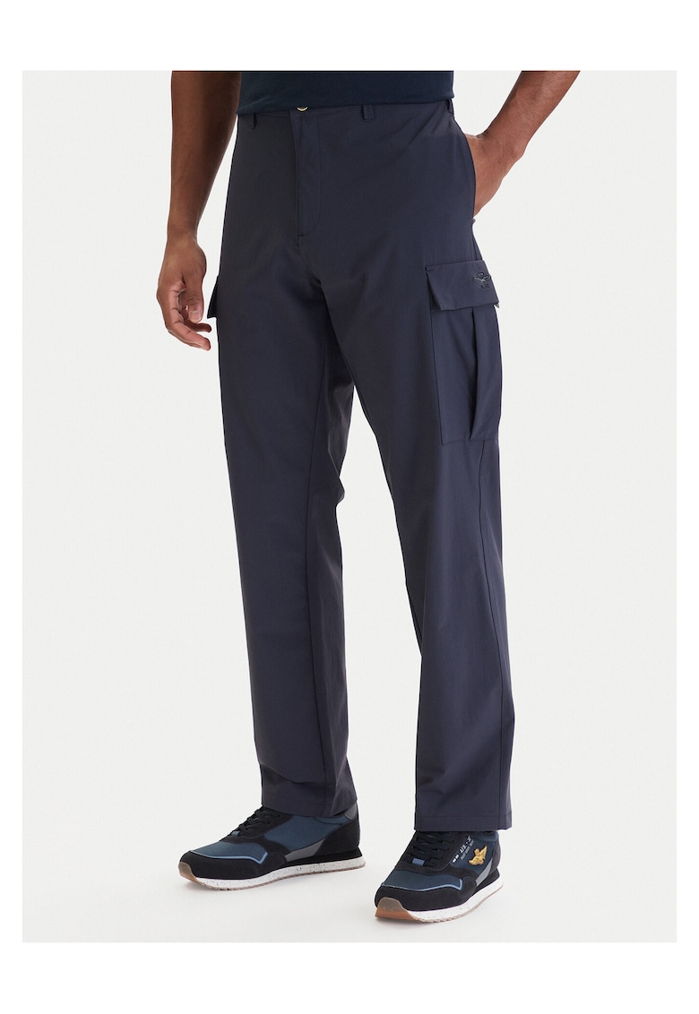 Pantaloni cargo Barbati - poliamida/elastan - bleumarin