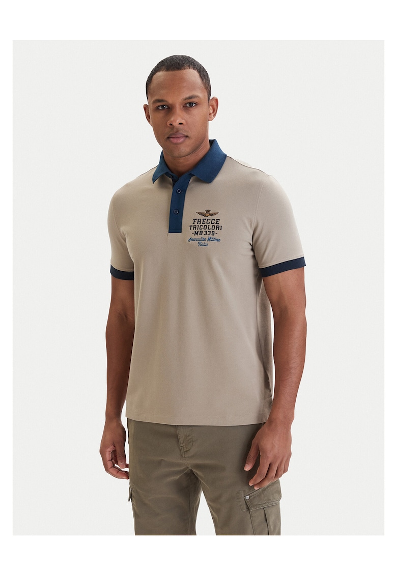 Tricou Barbati - slim fit - bej - bumbac - Bej