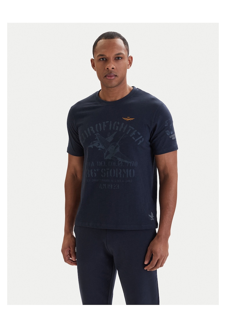 Tricou Barbati - Casual - Bleumarin - Bumbac
