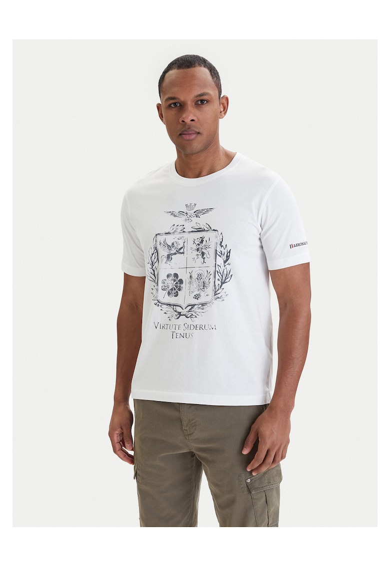 Tricou Barbati - Alb - Bumbac - cu print