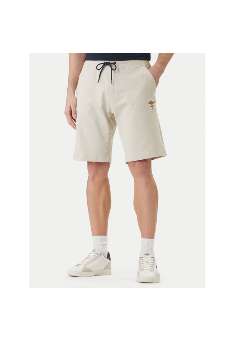 Pantaloni scurti sport barbati - bumbac - bej