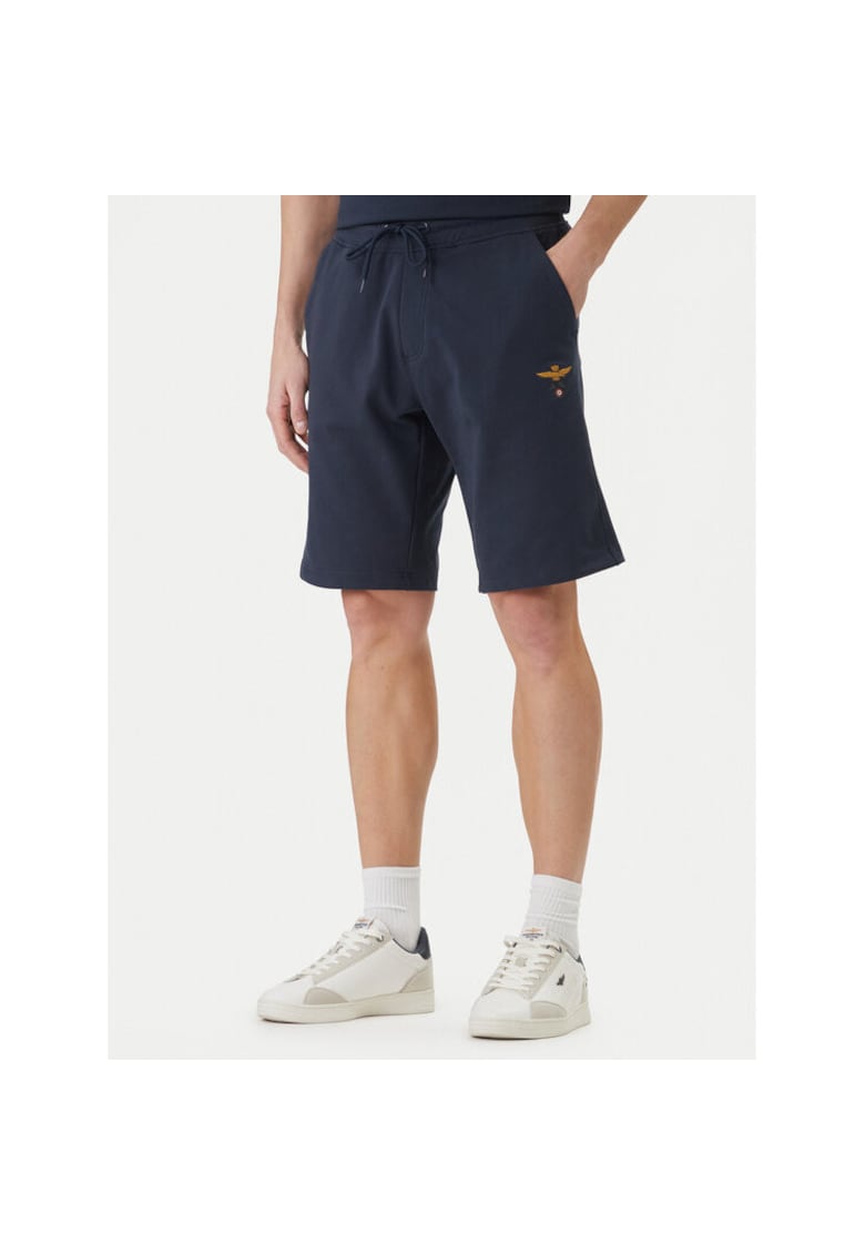 Pantaloni scurti sport barbati - bumbac - bleumarin