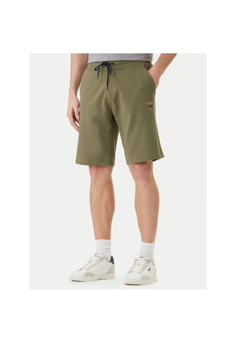 Pantaloni sport barbati - bumbac - verde - 94% bumbac - 6% elastan