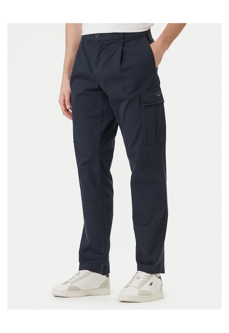 Pantaloni barbati - bleumarin - bumbac