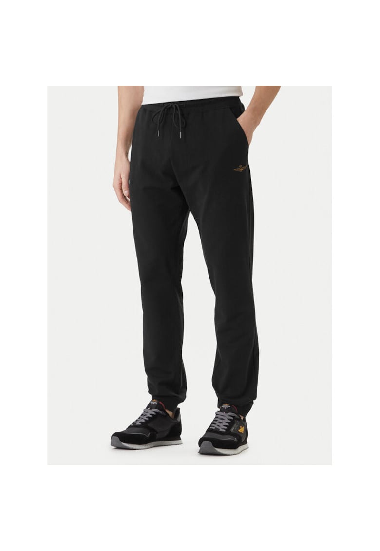 Pantaloni sport barbati - bumbac - negru