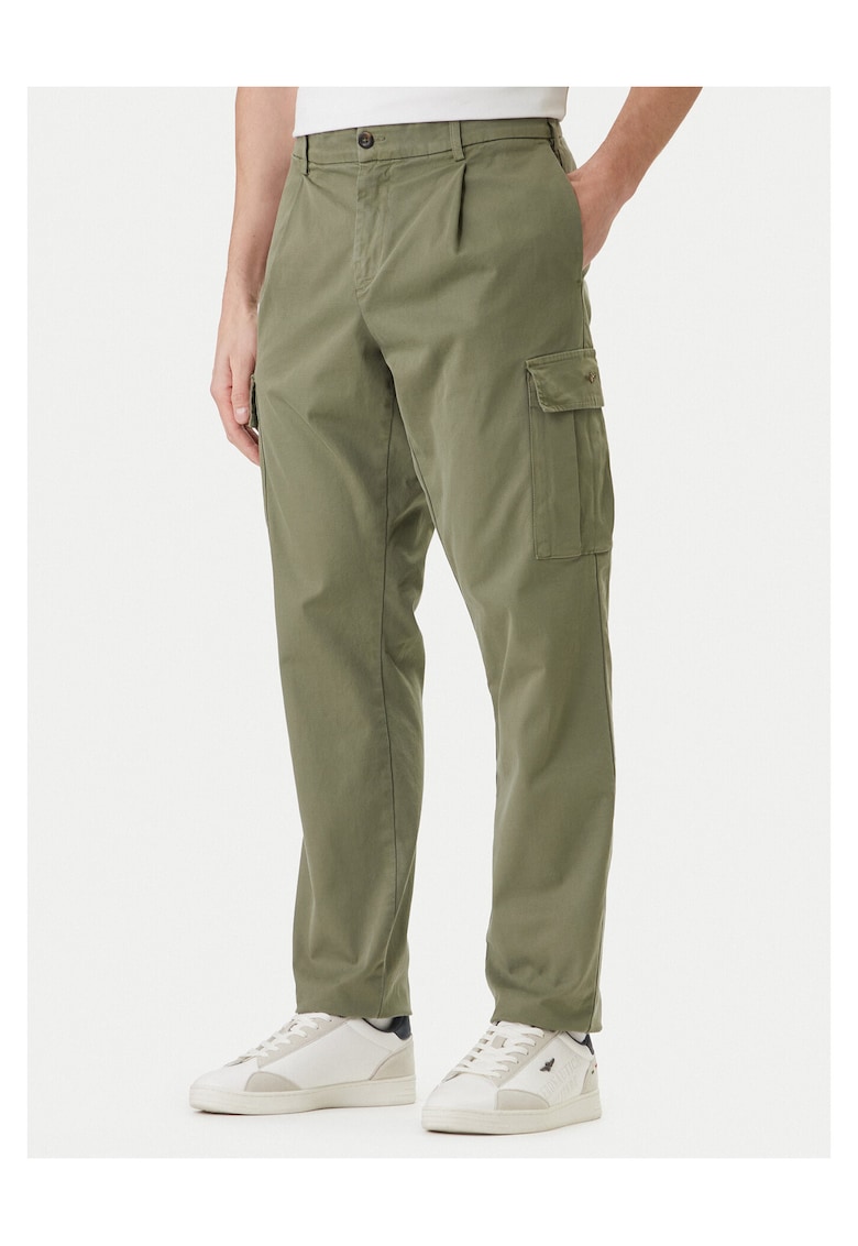 Pantaloni barbati - bumbac - fermoar - verde