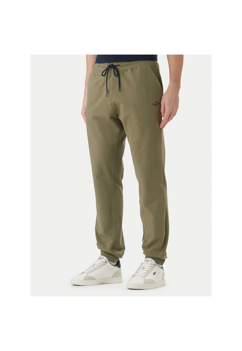 Pantaloni sport barbati - bumbac - verde - 94% bumbac - 6% elastan