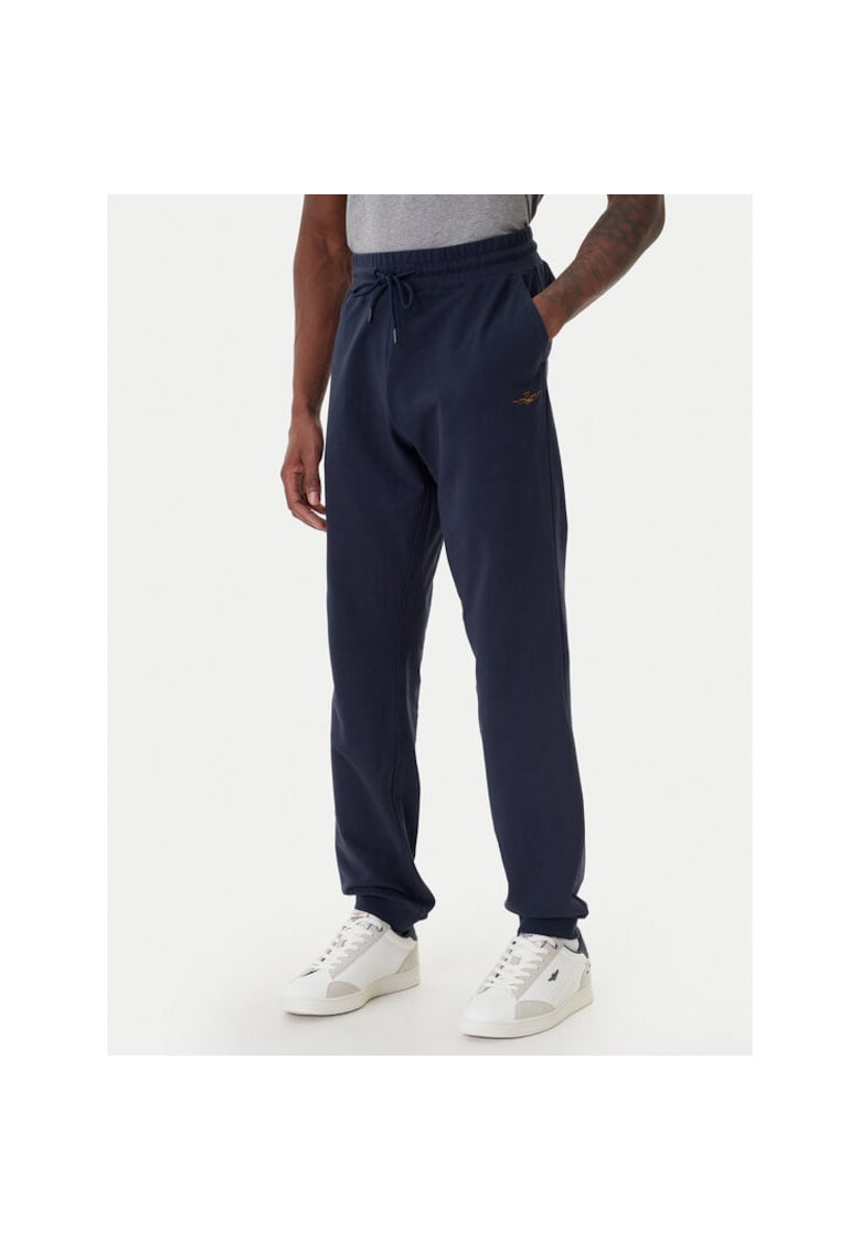 Pantaloni sport barbati - bumbac - bleumarin - 94% bumbac - 6% elastan