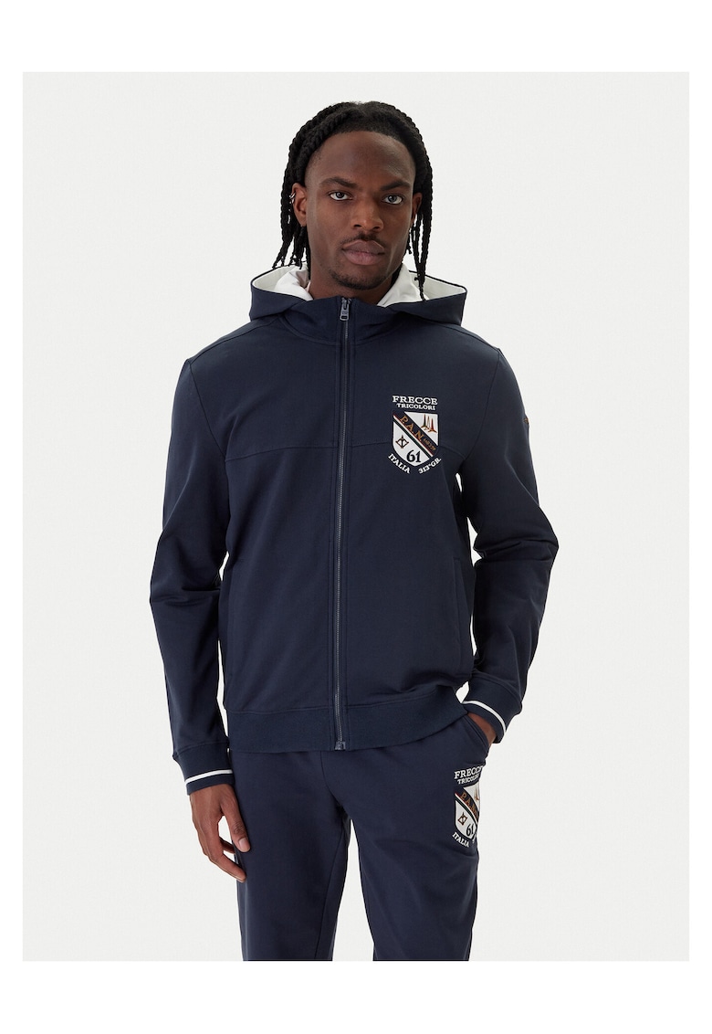 Bluza pentru barbati - fermoar - bleumarin - bumbac