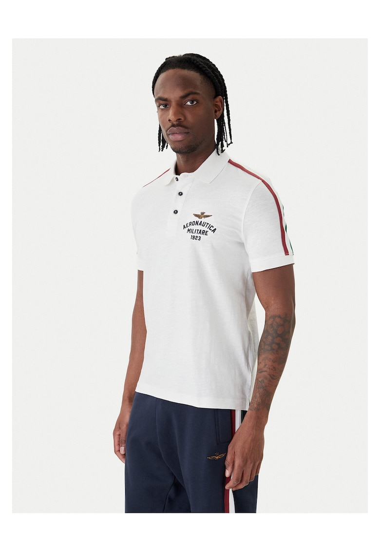 Tricou alb din bumbac pentru barbati - Alb
