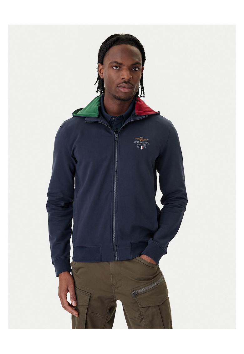Bluza barbati - Bumbac - Bleumarin - Bleumarin