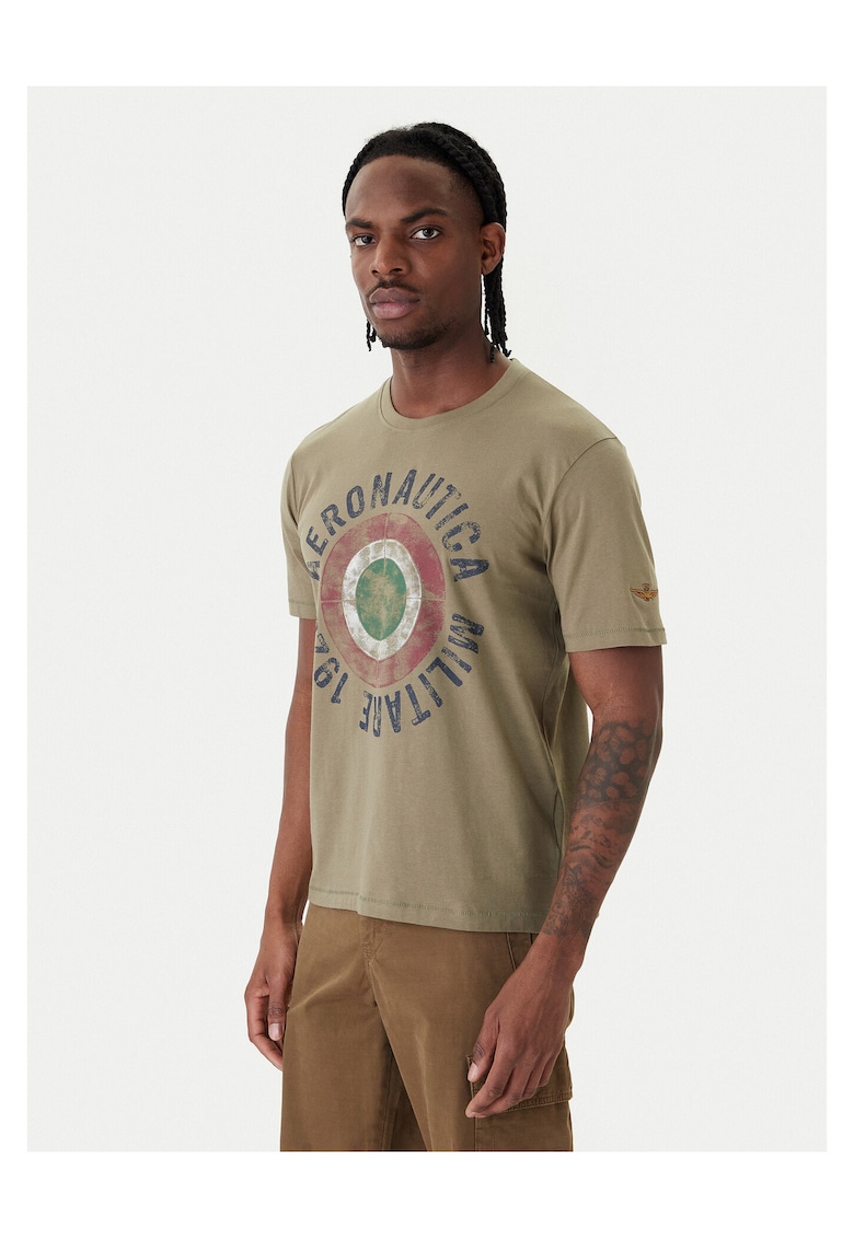 Tricou Pentru Barbati - Verde - bumbac - Model casual