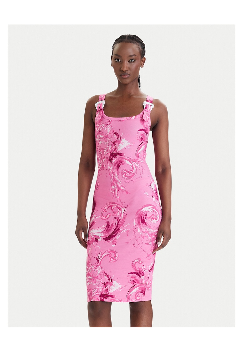 Rochie de zi - bumbac - roz - bumbac - Roz