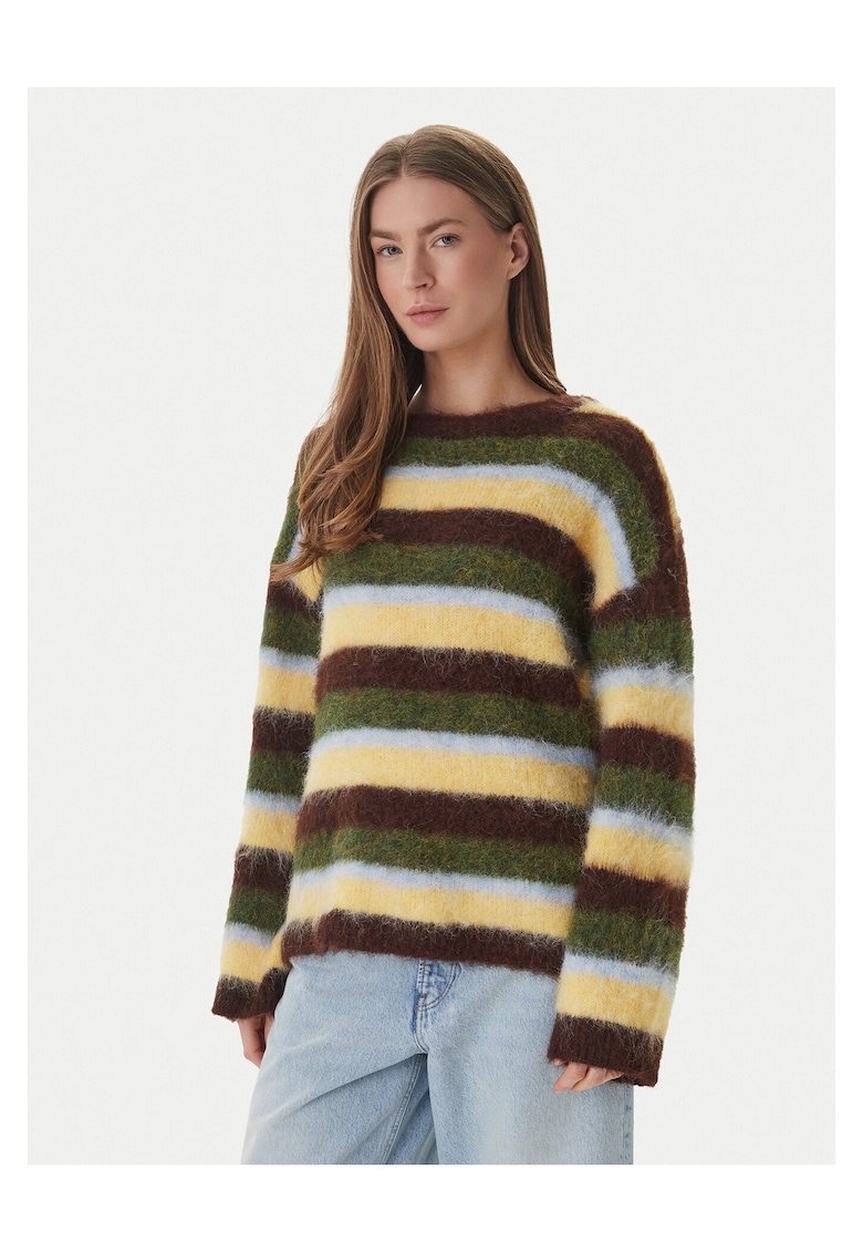 Pulover dama - multicolor - dungi - poliester/nailon