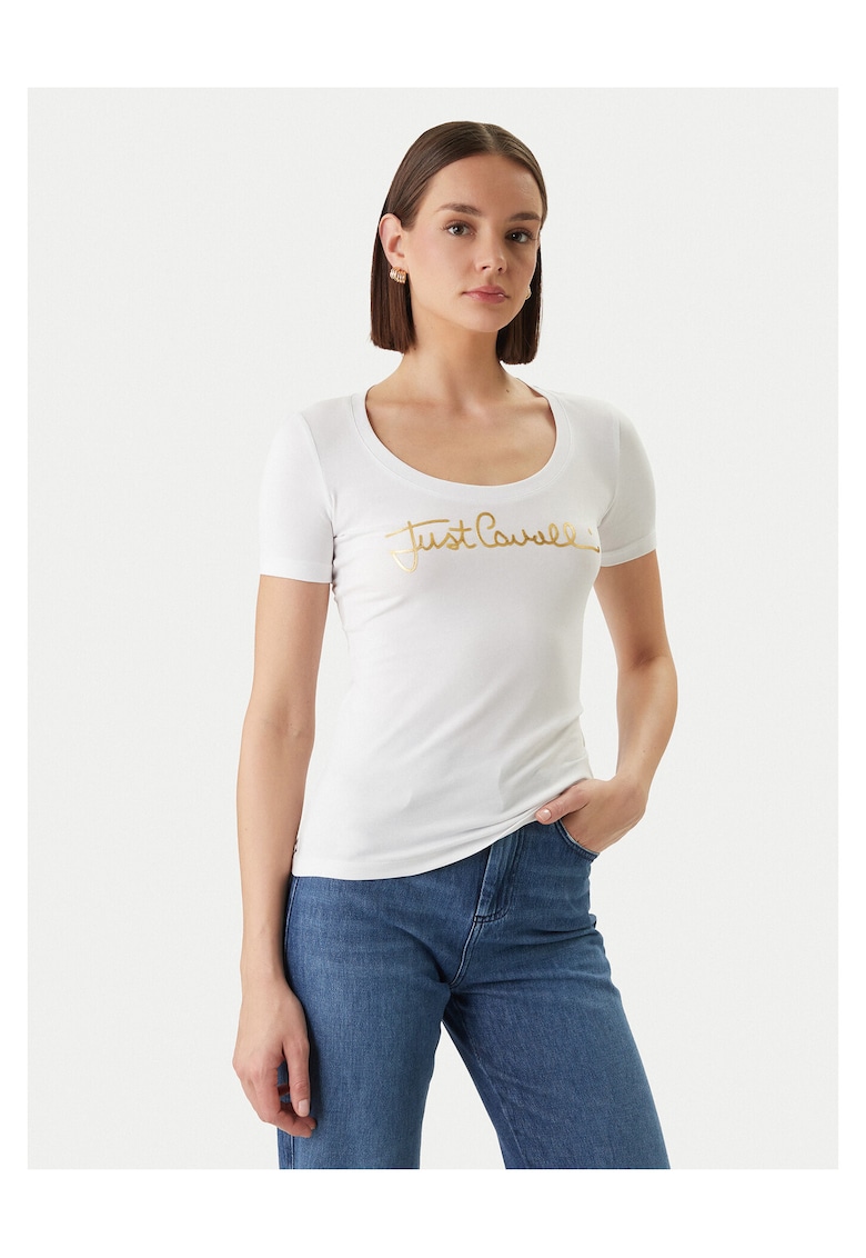 Tricou dama alb din bumbac - Alb